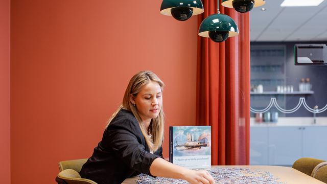 Arbetar från soffan på Wihlborgskontoret i Malmö